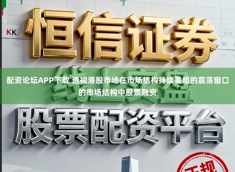 配资论坛APP下载 透视港股市场在市场结构持续重组的震荡窗口的市场结构中股票融资